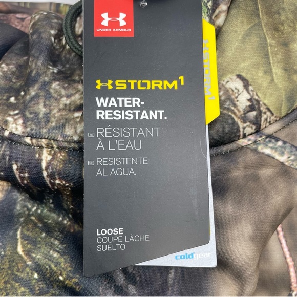 Under Armour Mens Storm Camo Hunting Clothes Hoodie Fleece Like Real Tree Size L - Picture 6 of 12